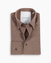 Warm Tan Cotton-Cashmere Nascosto Shirt