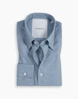 Sky Blue Cotton-Cashmere Nascosto Shirt