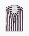 Burgundy Stripe Lock-Stitch Guru Shirt