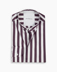 Burgundy Stripe Lock-Stitch Guru Shirt