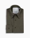 Olive Cotton-Cashmere Nascosto Shirt