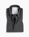 Dark Grey Cotton-Cashmere Nascosto Shirt