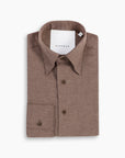 Warm Tan Cotton-Cashmere Nascosto Shirt