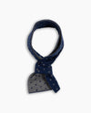 Navy & Grey Cross Lambswool Mini Scarf