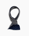 Navy & Grey Cross Lambswool Mini Scarf