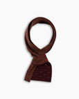 Burgundy Cross Lambswool Mini Scarf