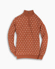 Cinnamon Floral Motif Wool Knit