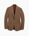 Warm Tan Prince of Wales Wool & Cashmere Blazer