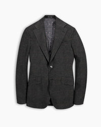 Charcoal Prince of Wales Wool &amp; Cashmere Blazer