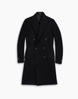 Black Wool Double Breasted Coat