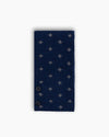 Navy & Grey Cross Lambswool Mini Scarf