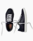 Navy Hand Woven Sneakers