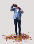 Cornflower Wool, Silk & Linen Blazer