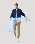 Sky Polka Linen Print Scarf