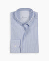 Sky Stripe Cotton-Linen Contrast Shirt