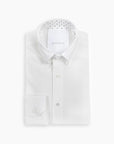 White Crushed Seersucker Button Down Shirt
