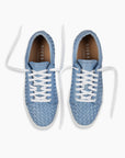 Cornflower Blue Dip-Dye Woven Low-Top Sneakers