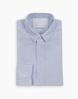 Sky Stripe Cotton-Linen Contrast Shirt