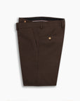 Chocolate Seersucker Wool Pant