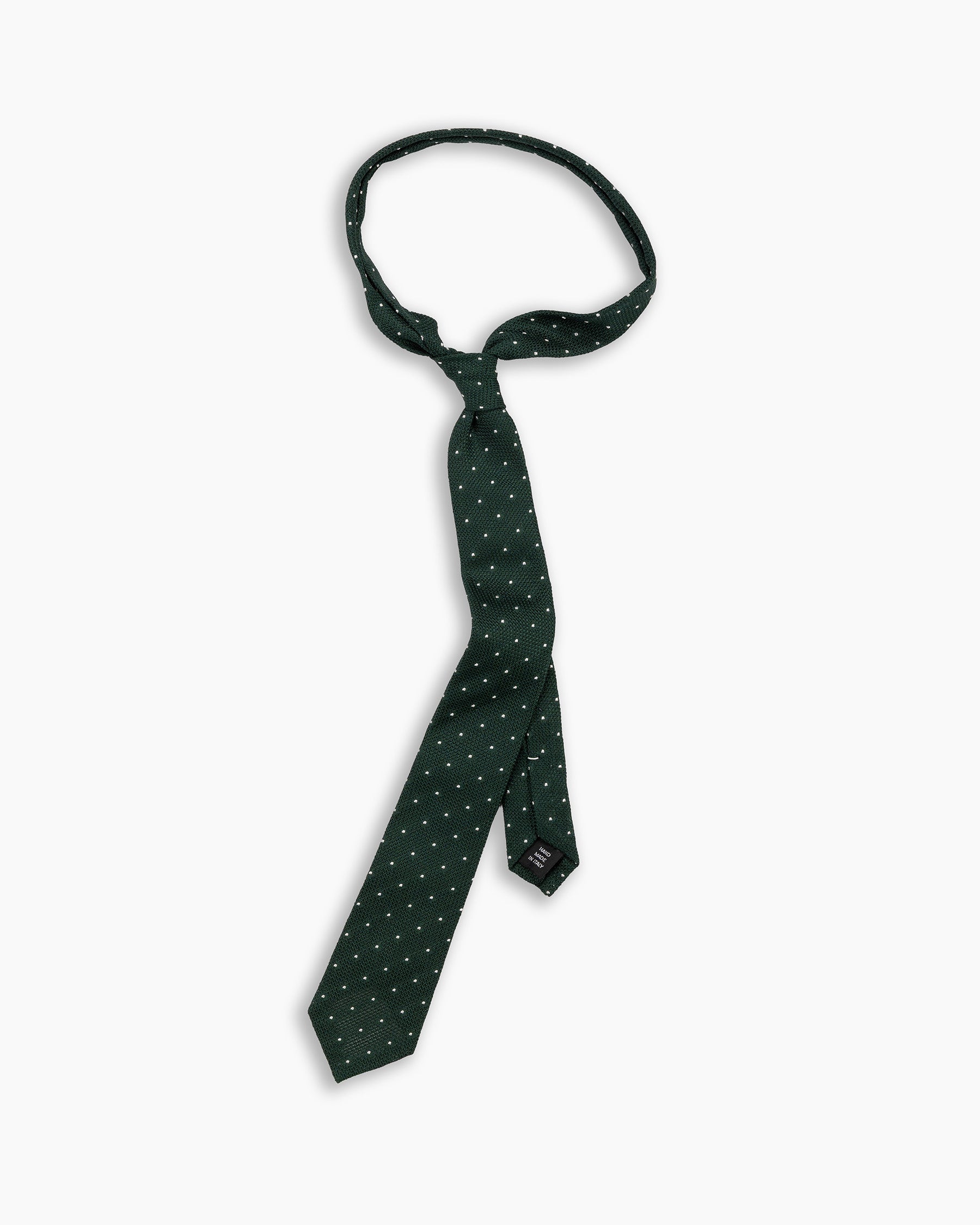 Green Polka Grenadine Silk Tie