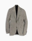 Grey Geometric Contrast Hip Blazer
