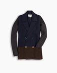 Dark Patchwork Knitted Merino Blazer