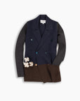 Dark Patchwork Knitted Merino Blazer