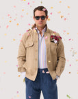 Multi Stripe Crushed Seersucker Button Down Shirt