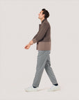 Taupe Tonal Knitted Merino Blazer
