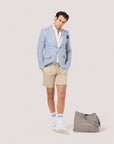 Stone Cotton Casual Shorts