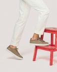 Taupe & Sand Hand Woven Sneakers