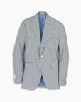 Mint & Cobalt Geometric Cotton Blazer