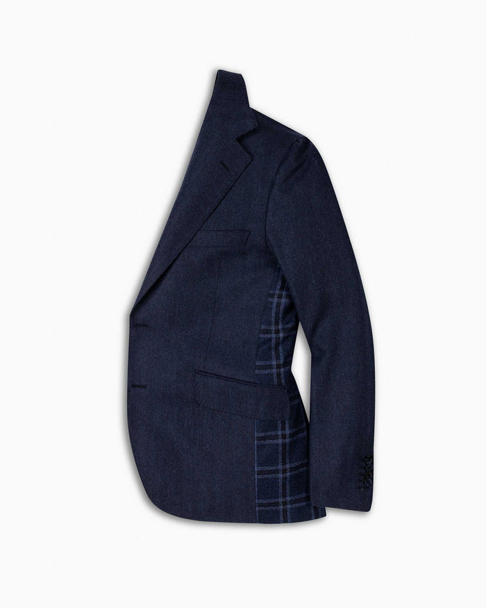 Navy Contrast Hip Blazer