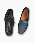 Navy & Slate Contrast Suede Loafer