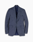 Navy Wool, Silk & Linen Blazer
