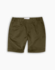 Olive Cotton Casual Shorts