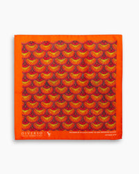 Sunset Anderson Hand-Rolled Printed Silk Pocket Square