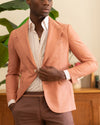 Peach Ultra Peak Hopsack Wool Blazer