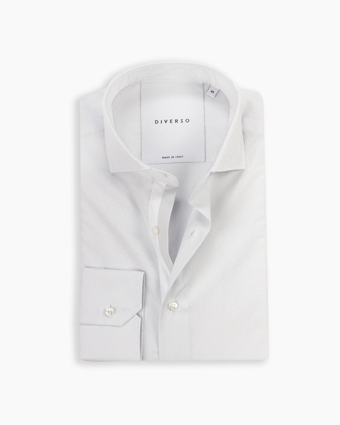 Pearl Fleck Print Twin Trim Shirt