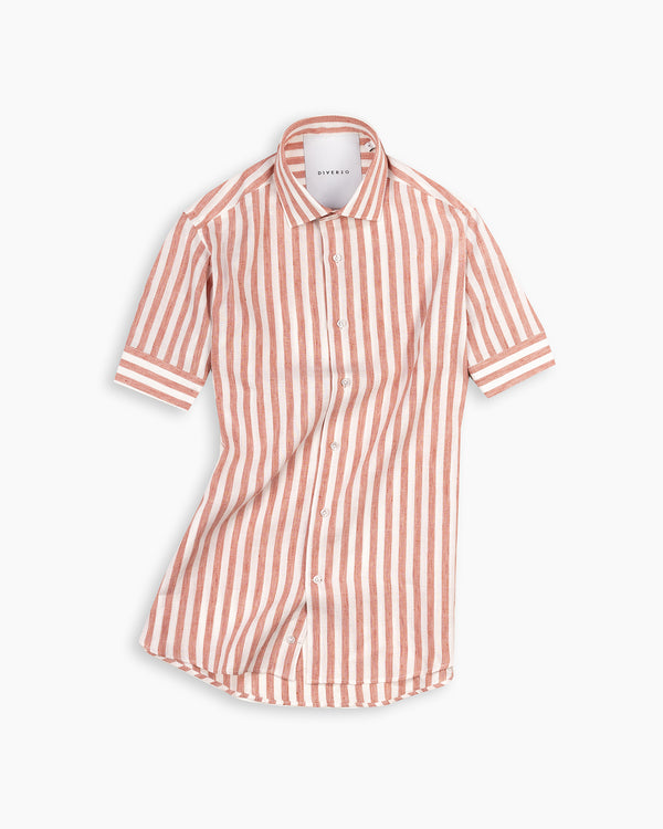 Red Stripe Short Sleeve Shirt