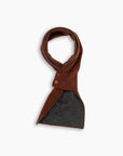 Charcoal & Rust Cashmere Mini Scarf
