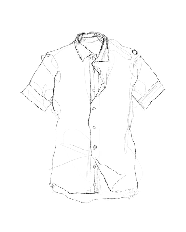 Cotton-Cashmere Short Sleeve Shirt