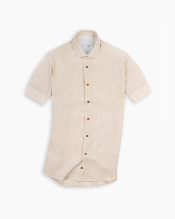 Sand Linen Short Sleeve Shirt