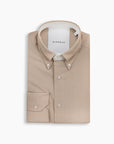 Sand Crushed Seersucker Button Down Shirt