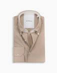 Sand Crushed Seersucker Button Down Shirt
