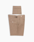 Sand Wool, Silk & Linen Pleated Pant