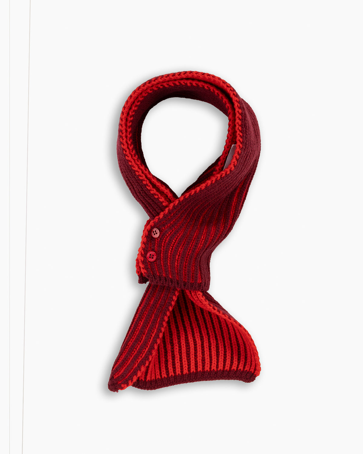 Burgundy 'By Alyki' Wool &amp; Cashmere Mini Scarf