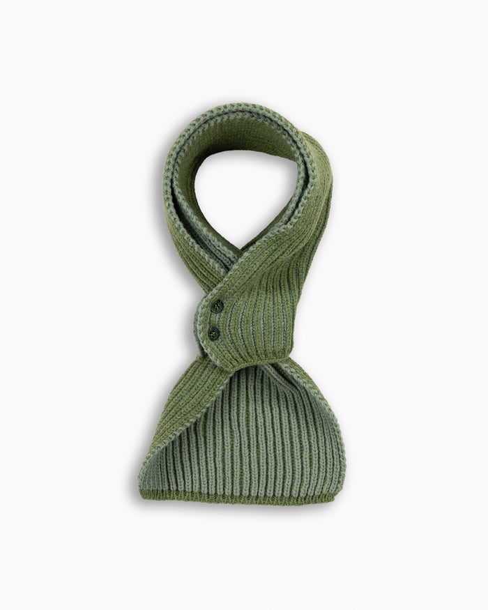 Sage 'By Alyki' Wool & Cashmere Mini Scarf