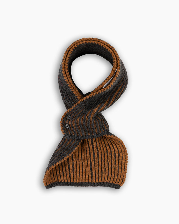 Charcoal 'By Alyki' Wool & Cashmere Mini Scarf
