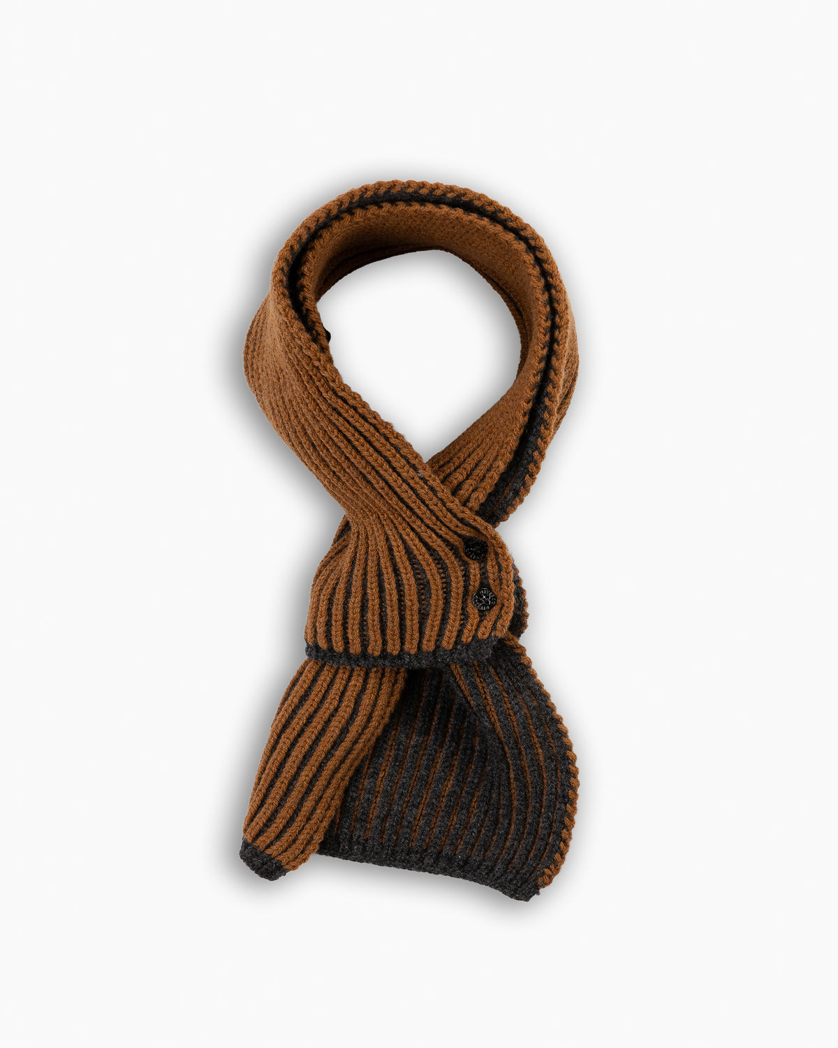 Charcoal 'By Alyki' Wool &amp; Cashmere Mini Scarf